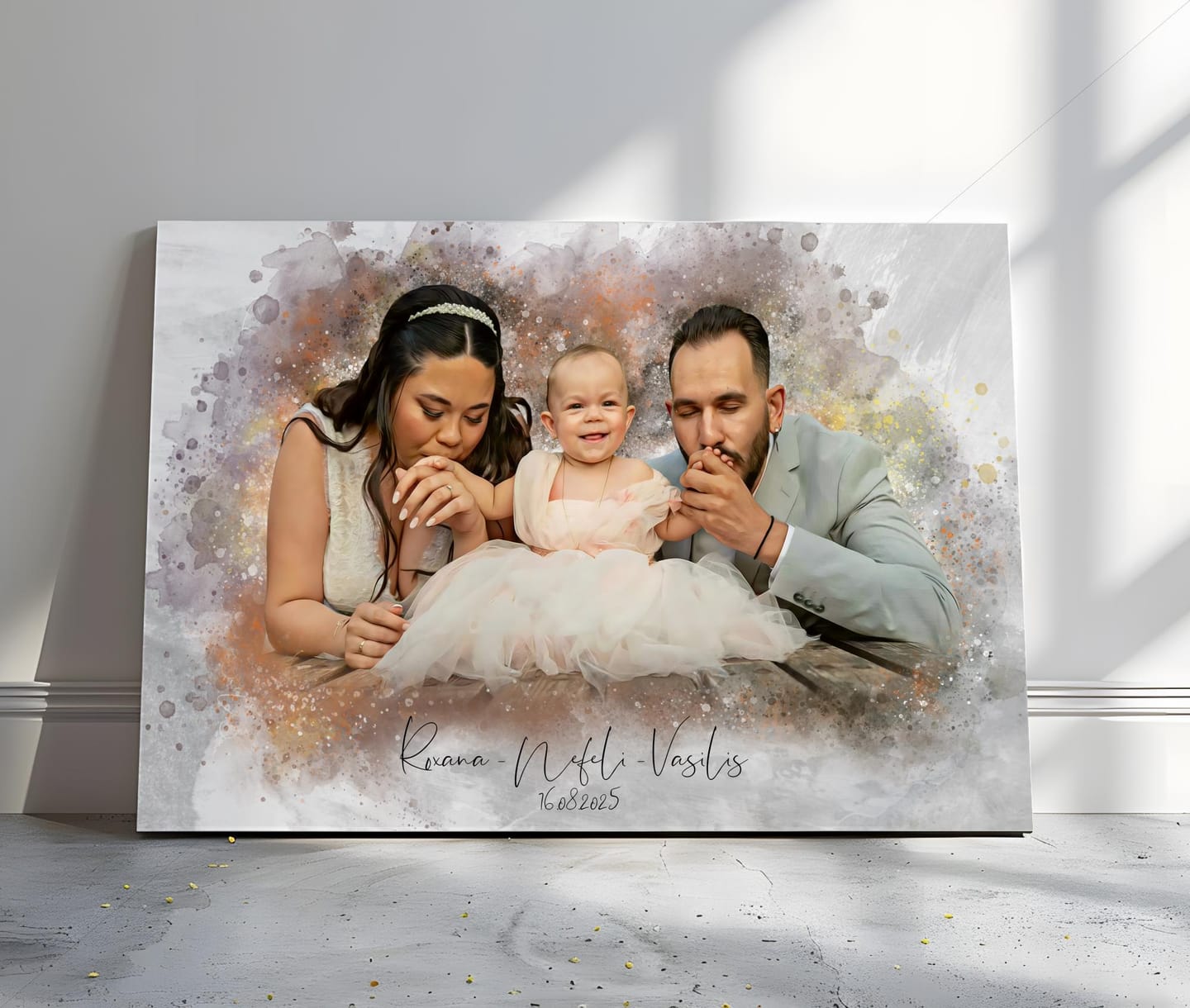 Customer photo review of Dein Hochzeitsfoto als Aquarell Poster | Geschenk zur Hochzeit