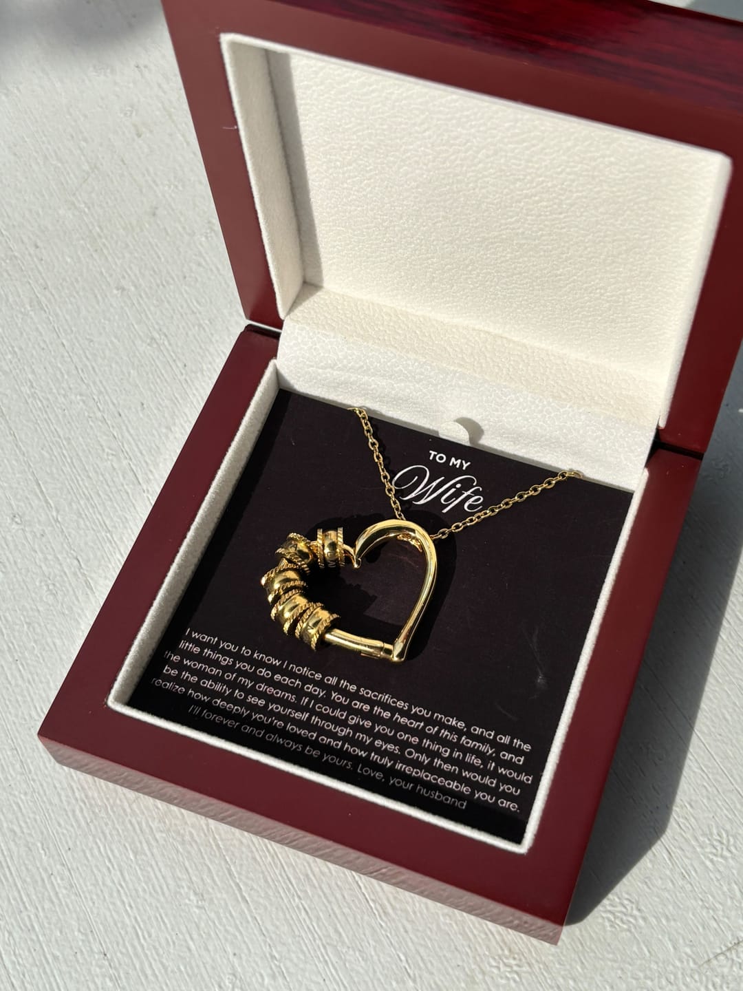 Customer photo review of "The Heart of the Family" Necklace