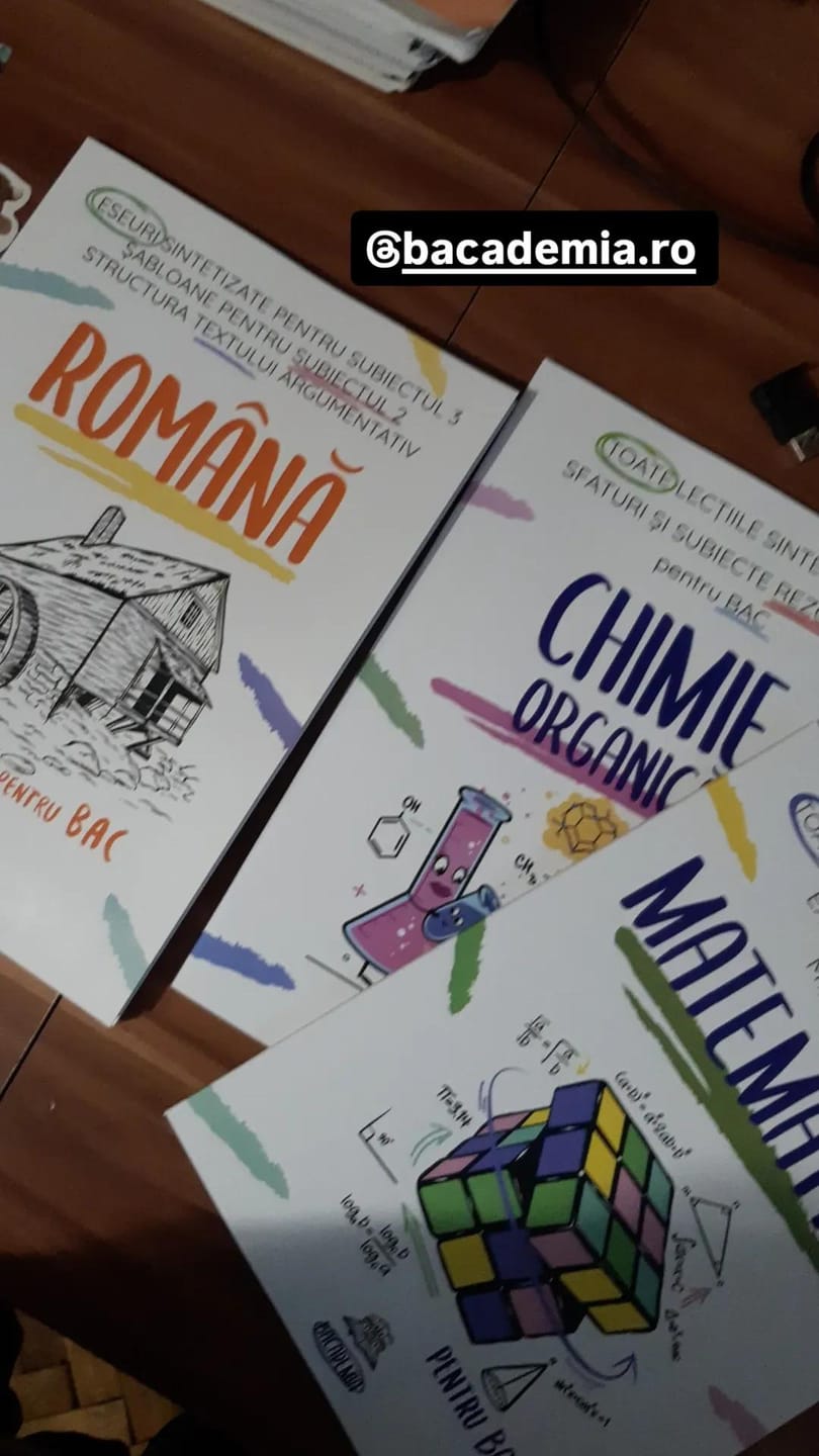 Customer photo review of Pachet Bacalaureat (Română + Matematică + Chimie Organică) Bacademia