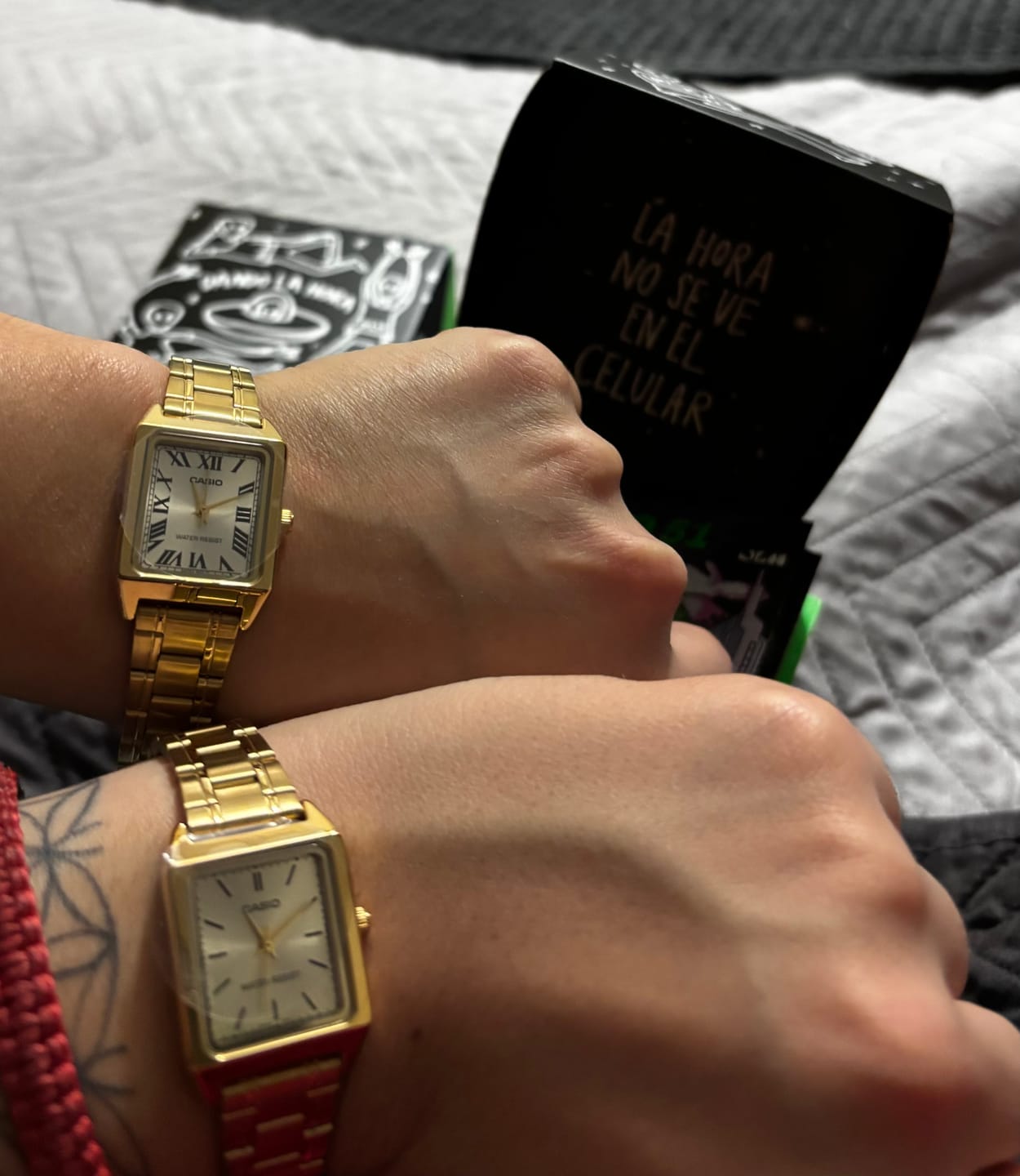 Customer photo review of Reloj Casio Tank Análogo LTP-V007G-9E Dorado