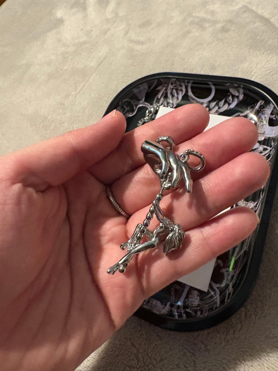 Customer photo review of DANCING WITH DEATH PENDANT