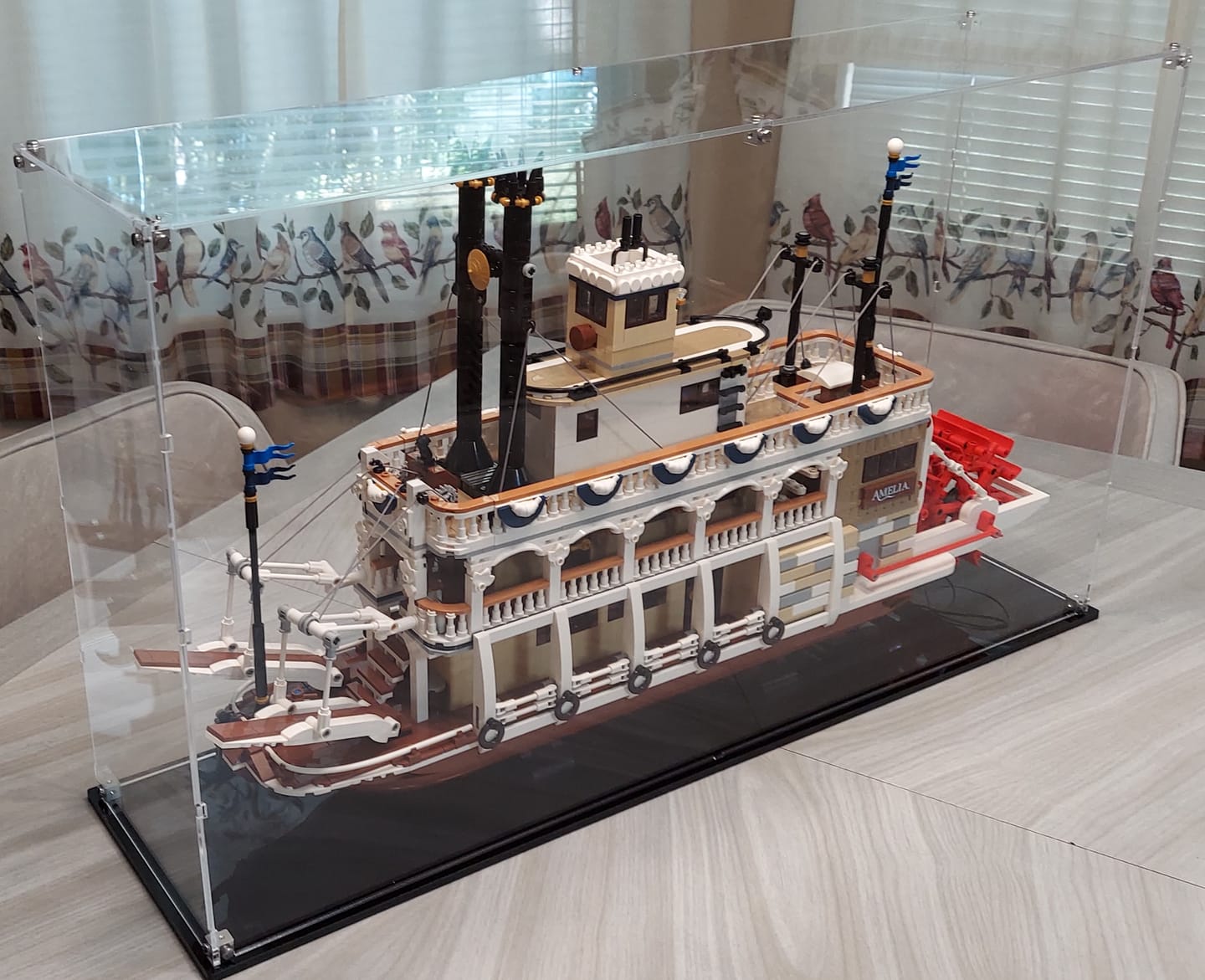 Customer photo review of Display Case for LEGO® 21356 Ideas River Steamboat
