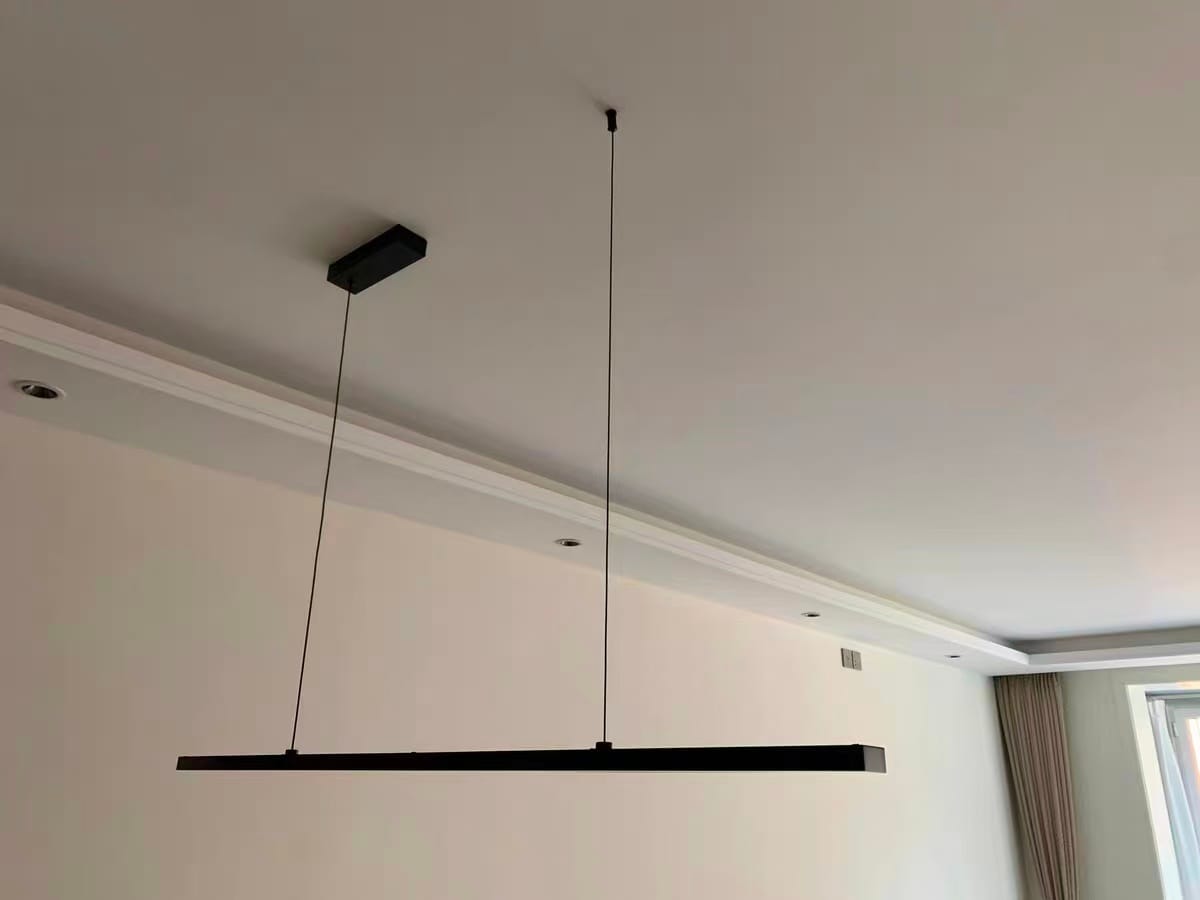 Customer photo review of WOMO Länglicher LED Kronleuchter Esstisch Schlicht-WM2011