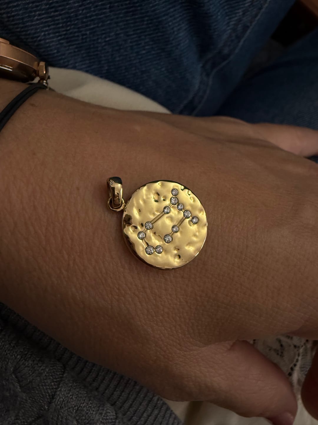 Customer photo review of Zodiac Talisman Necklace