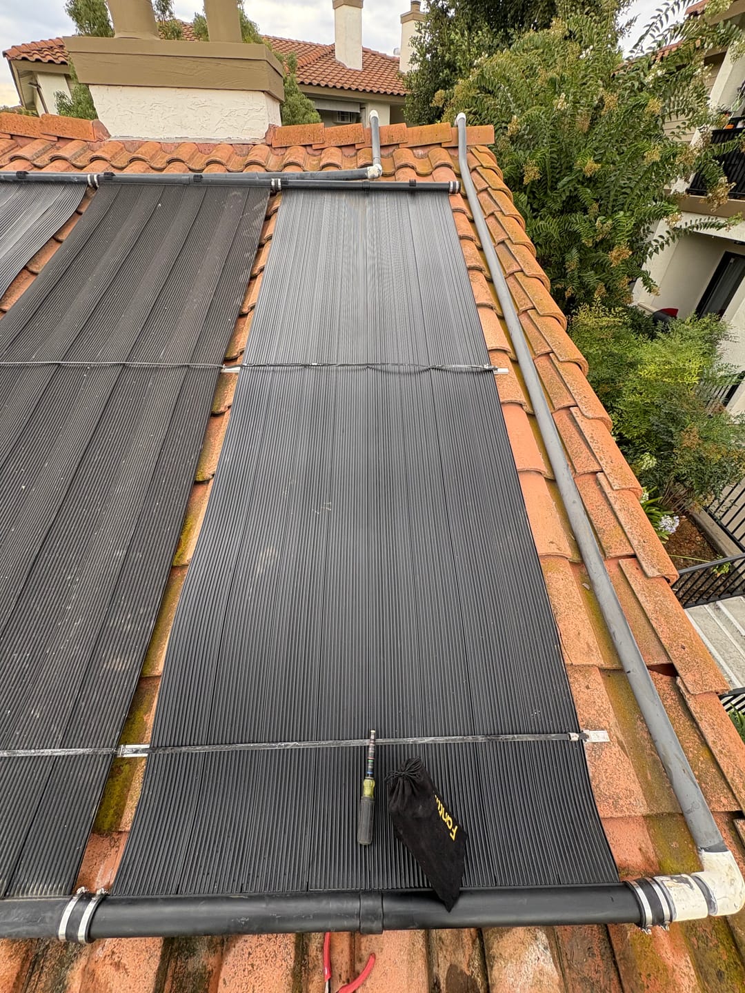 Customer photo review of SwimEasy High-Performance Solar Pool Heater Panel Replacement - Highest Performing Design - 15-20 Year Life Expectancy (Includes 4 Heavy-Duty Rubber Couplings)