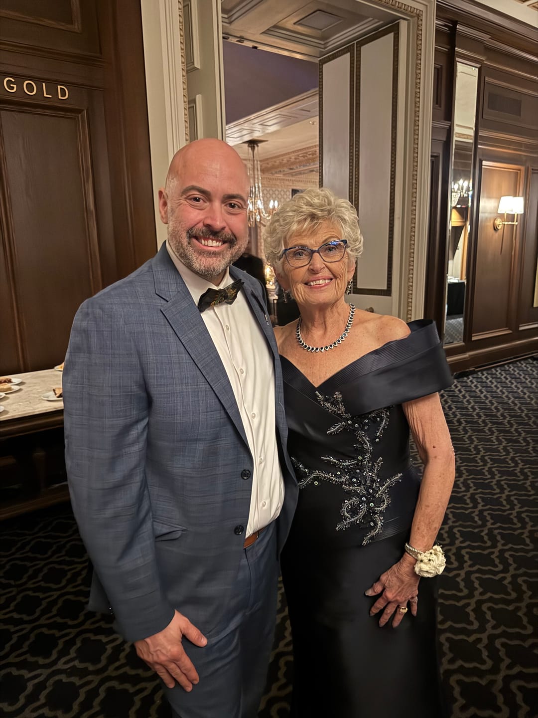 Customer photo review of The Kingston - Feather Bow Tie