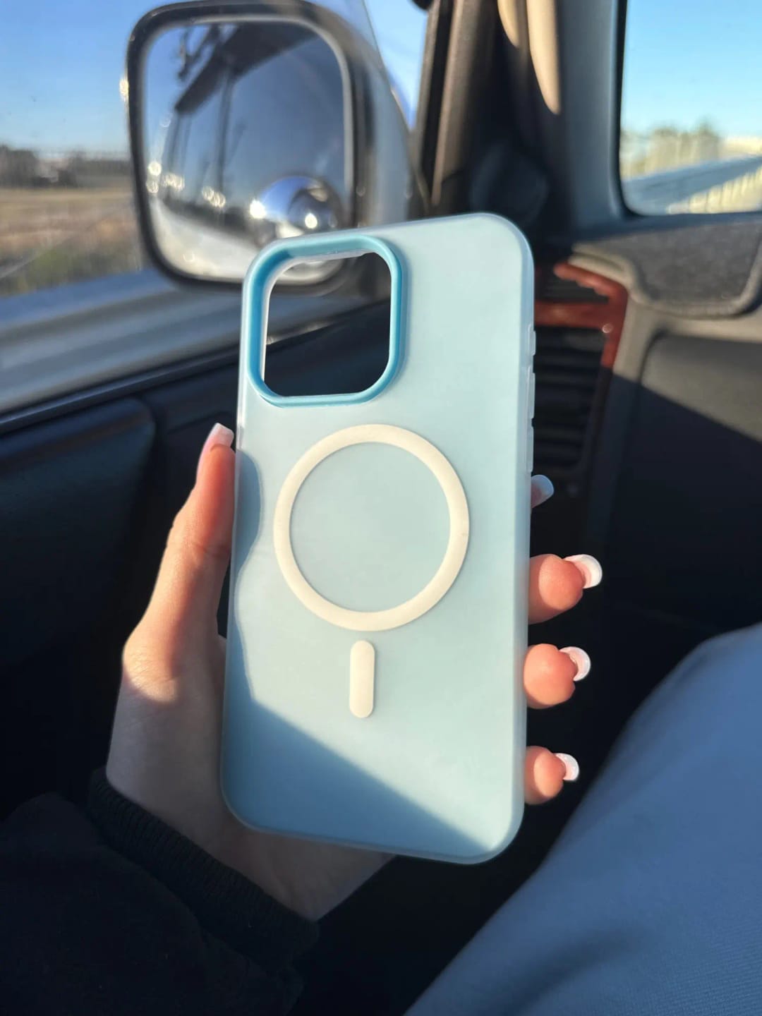 Customer photo review of LuxuryKase Magnetic Silicone Candy Case | Mag-Safe Compatible | Slim Protective Case | Lightweight & Flexible | Wireless Charging | Soft Matte Finish For iPhone