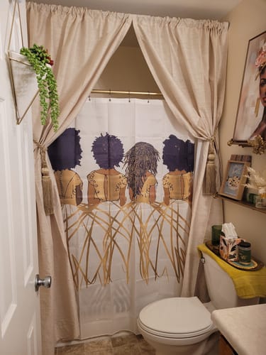 Customer photo review of Royal White Shower Curtain