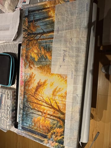 Customer photo review of 5D Diamond Painting – Tal des goldenen Morgens