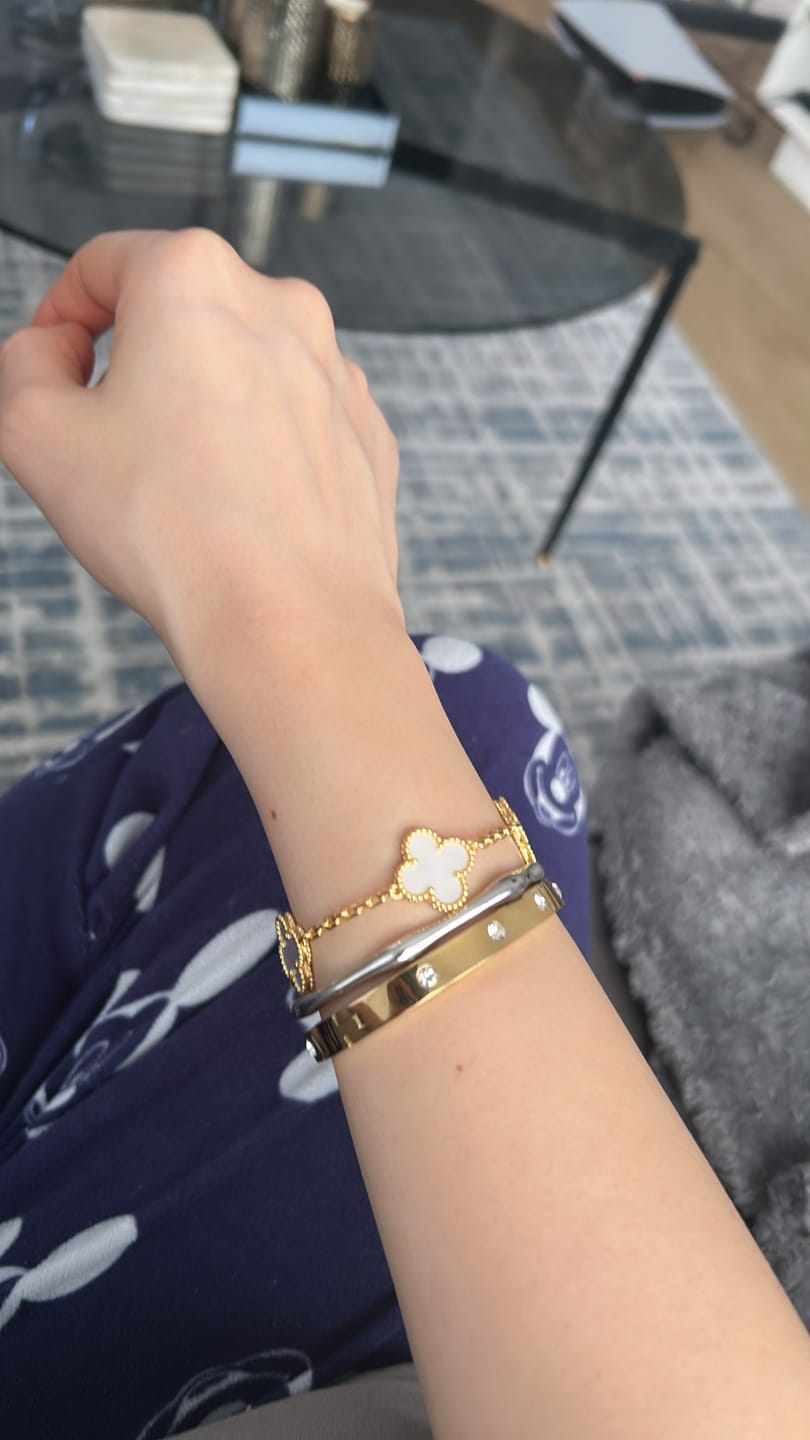 Customer photo review of Luxe Tennis Necklace