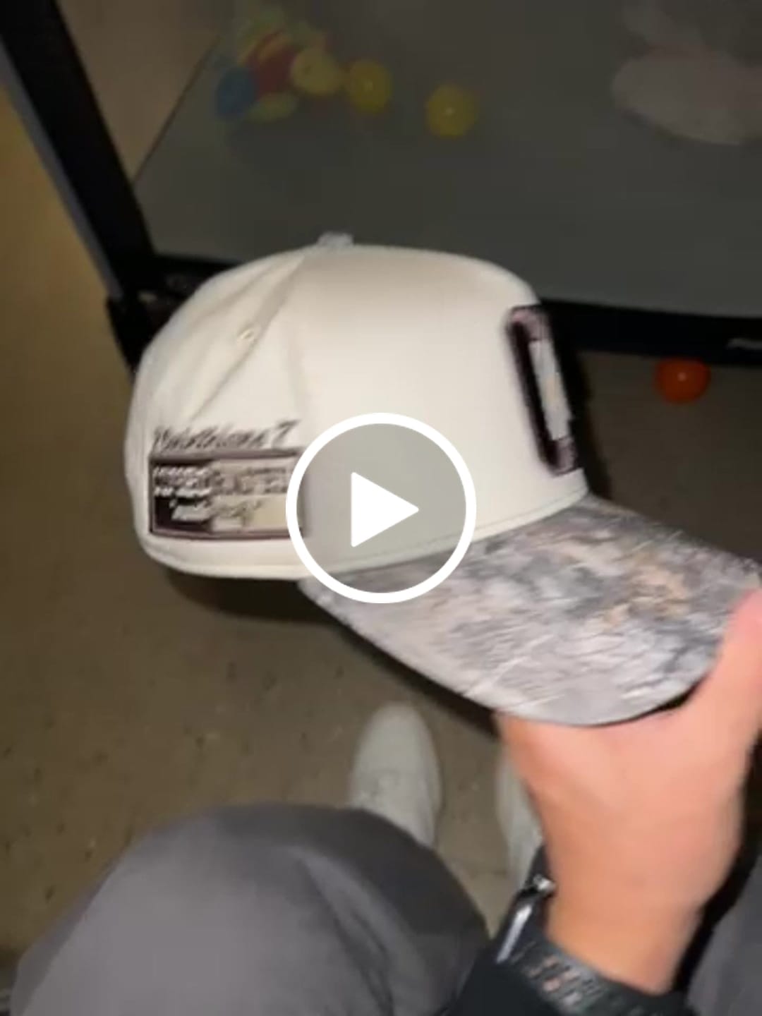 Customer video review of CONSECRATED Premium SnapBack (Structured) - Cream/Malta Woodland Camo