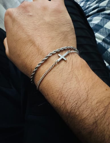Customer photo review of ROPE BRACELET 3MM | Silver