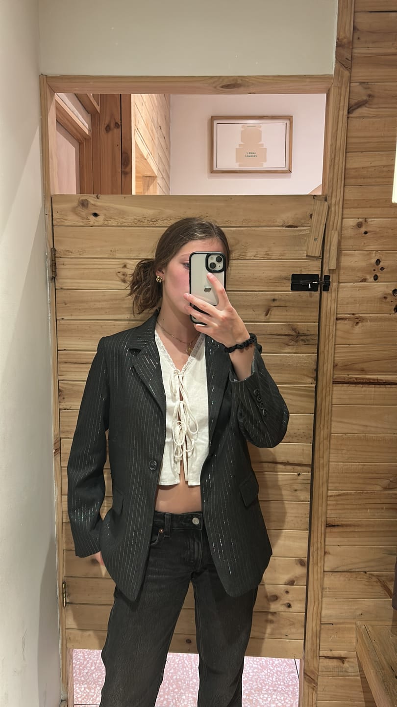Customer photo review of Blazer Raya Lurex Grey