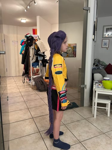 Customer photo review of Kinder Mädchen Rumi Kostüm Kpop Demon Hunters HUNTRIX Rumi Cosplay Outfits