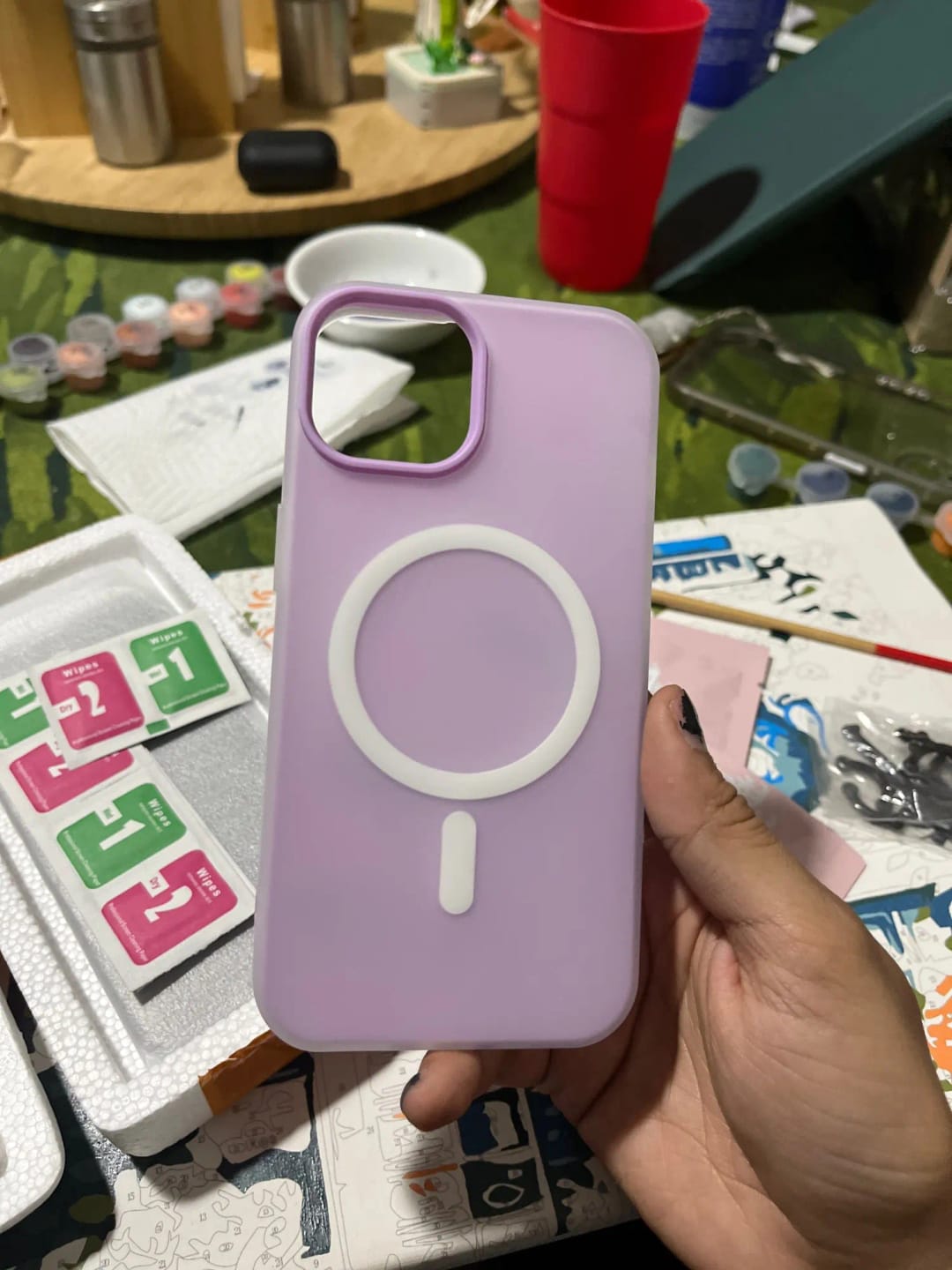 Customer photo review of LuxuryKase Magnetic Silicone Candy Case | Mag-Safe Compatible | Slim Protective Case | Lightweight & Flexible | Wireless Charging | Soft Matte Finish For iPhone