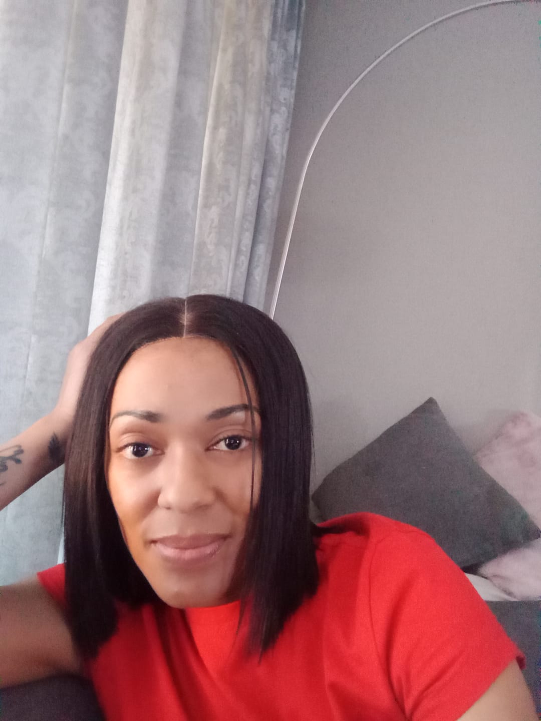 Customer photo review of Super Double Drawn Vietnamese 5x5 Lace Wig Straight Col Natural 10 Inch