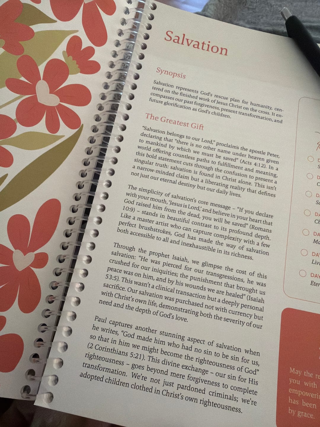 Customer photo review of Spiral Bible™ Transparent Sticky Notes