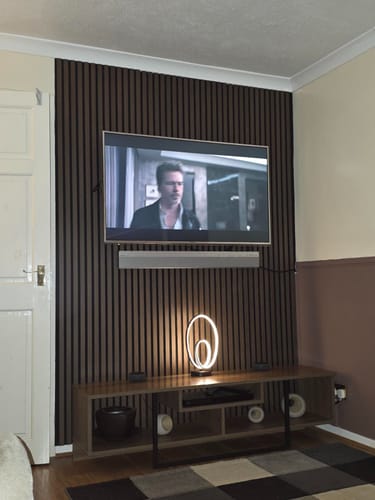 Customer photo review of Premium Acoustic Slatted Wall Panel (Multiple Colours)