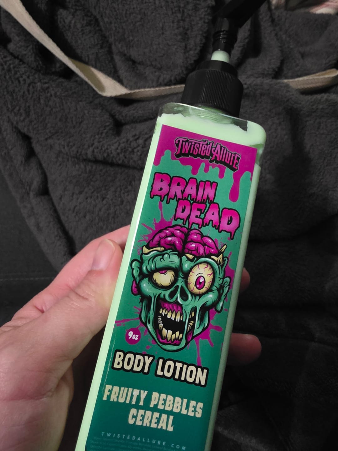 Customer photo review of Brain Dead Body Lotion