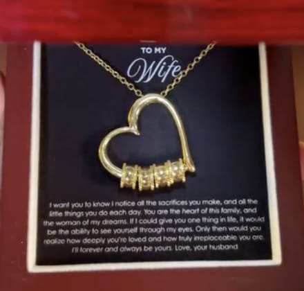 Customer photo review of "The Heart of the Family" Necklace