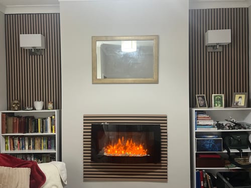 Customer photo review of Premium Acoustic Slatted Wall Panel (Multiple Colours)