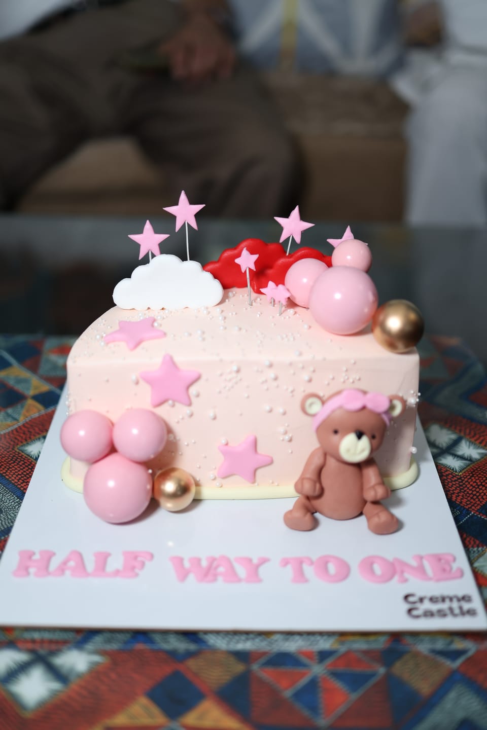 Customer photo review of 6 Months Teddy Celebration Cake