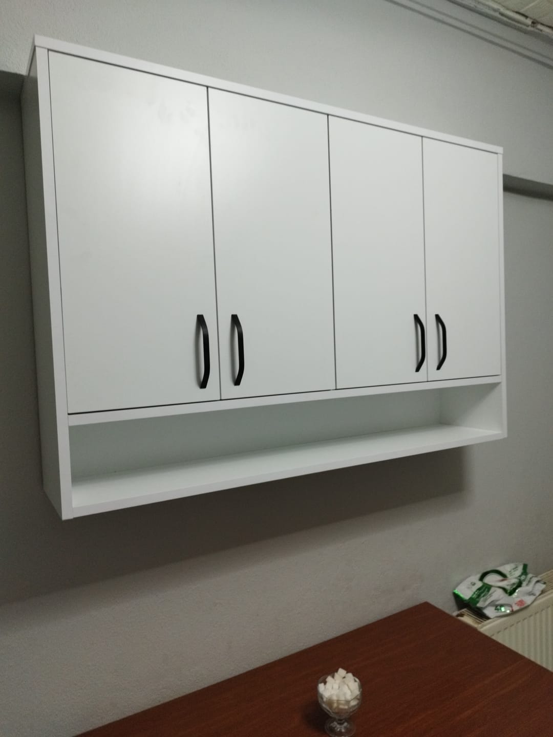 Customer photo review of Rani JE199 Kahve Köşesi Çok Amaçlı Dolap Üst Modül Mutfak Rafı Beyaz