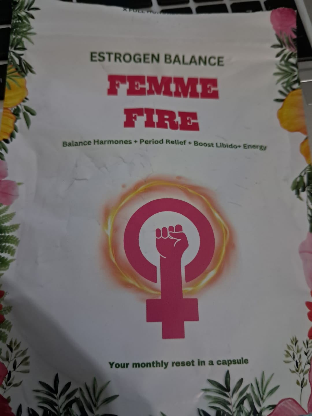Customer photo review of FEMME FIRE Herbal Female Hormone Balance