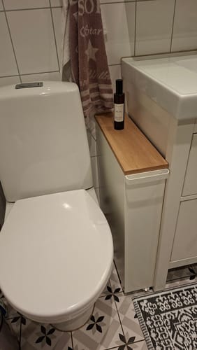 Customer photo review of Oppbevaringshylle med hjul hvit