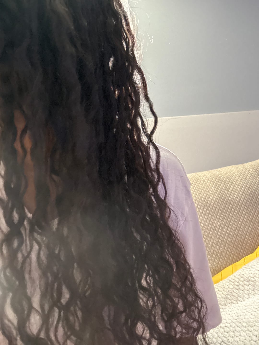 Customer photo review of Spanish Curl Weft Bundles Human Hair