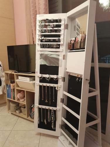 Customer photo review of Ολόσωμος Καθρέφτης Κρεβατοκάμαρας Ντουλάπι Με Εσωτερικό Καθρέφτη και Φωτισμό για Μακιγιάζ Περιστρεφόμενο και Ράφια Αποθήκευσης B34-JJC007W01