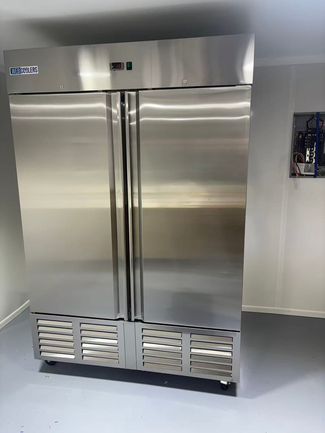 Reach In 55'' wide Stainless Steel Two Door Refrigerator