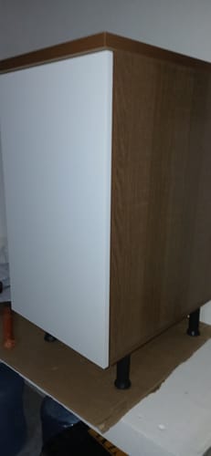 Customer photo review of Gabinete Bajo Agata 40 cm 1 Puerta Marrón/Blanco