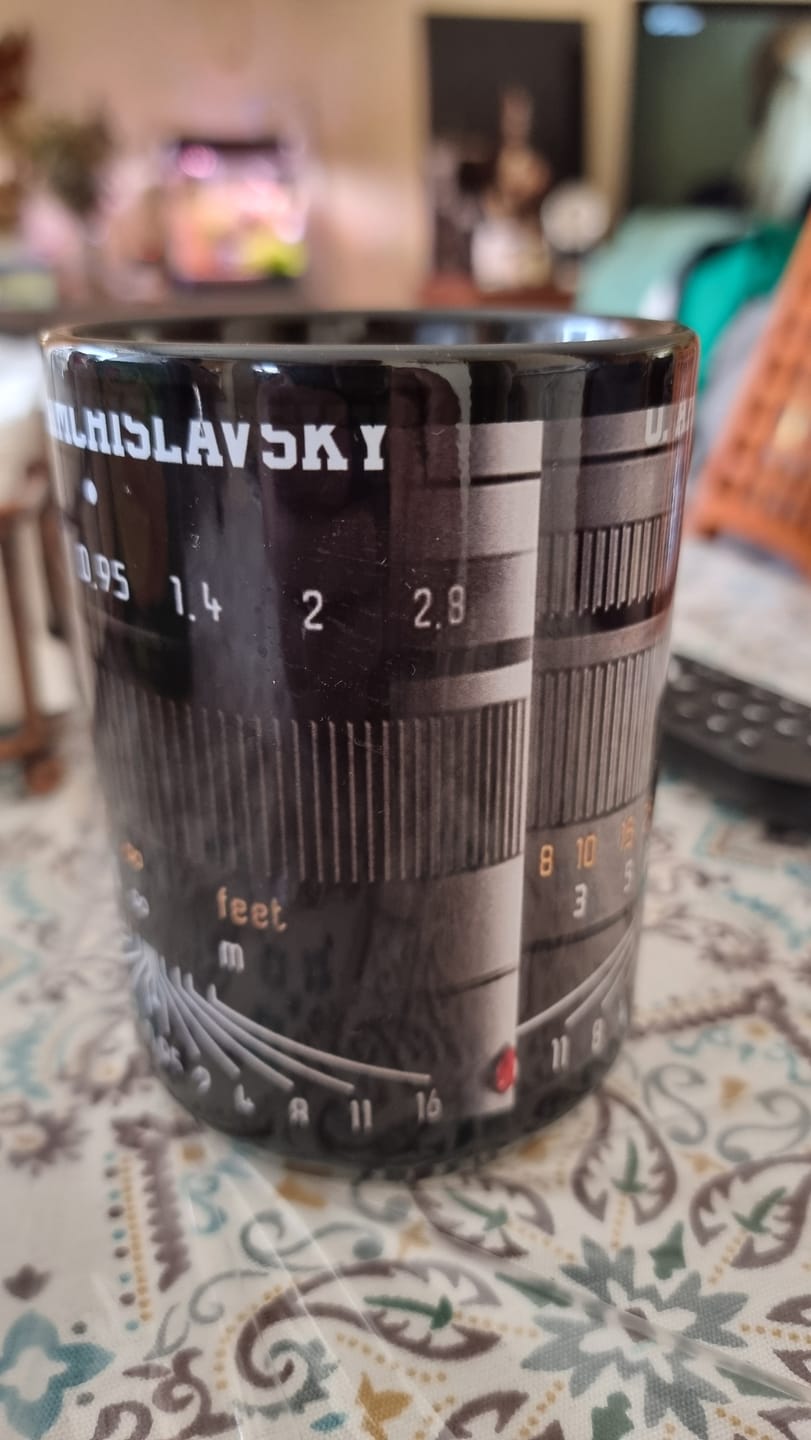 Customer photo review of Personalized Camera Lens & Name Printed Mug