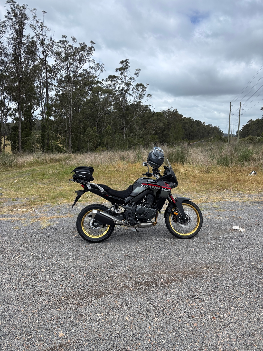 Wind Rider mesh seat cover on a Honda Transalp XL 750