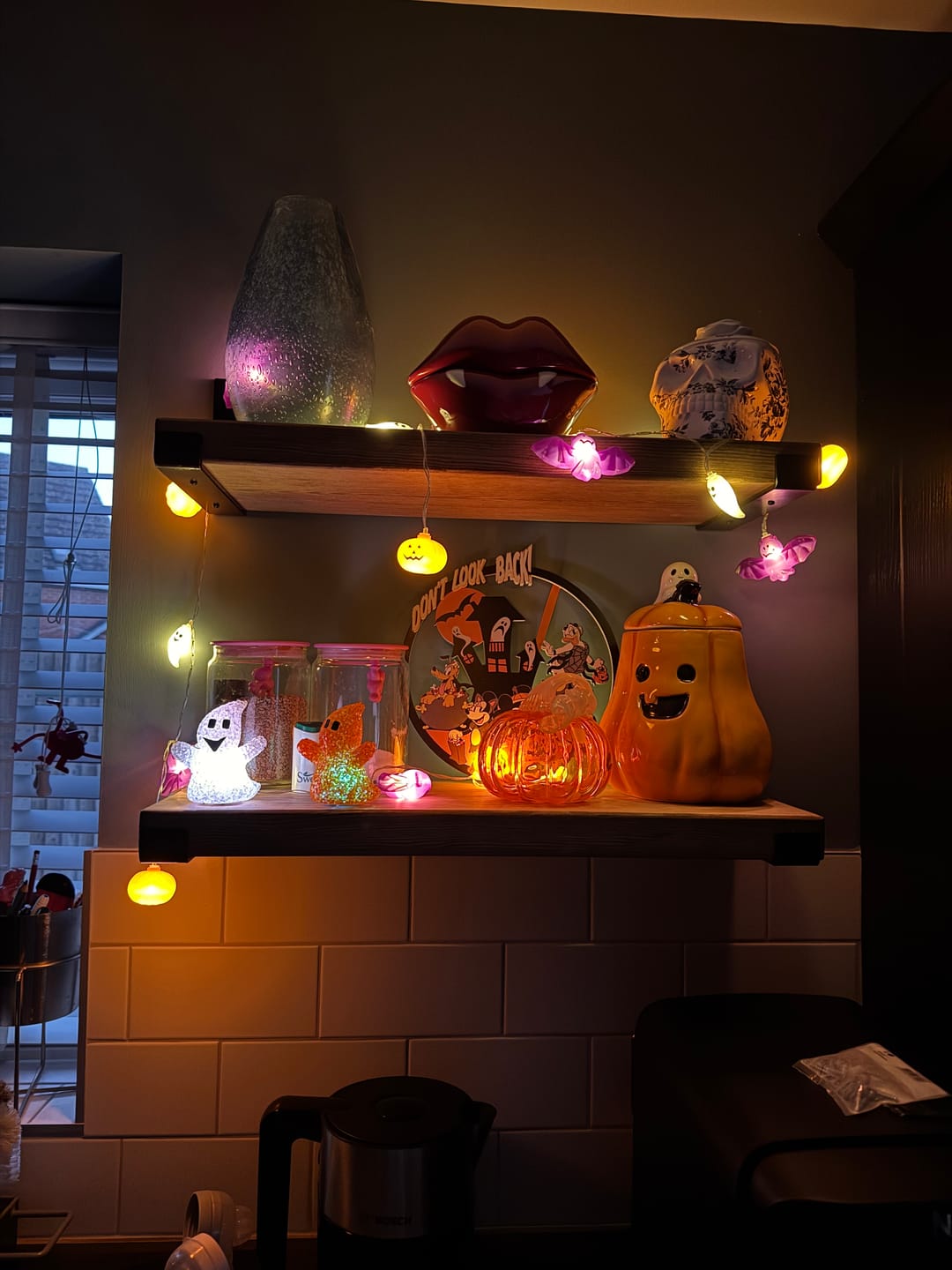 Customer photo review of Set of 2 | Rustic Wooden Wall Shelves with Industrial Style Bracket | 22.5cm depth