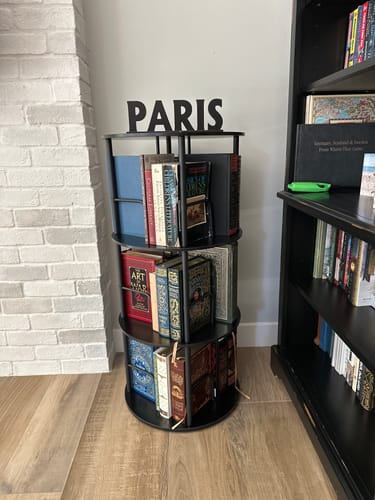 Customer photo review of Flycity 3-5 Tier Rotating Bookshelf With 360° Spinning Display
