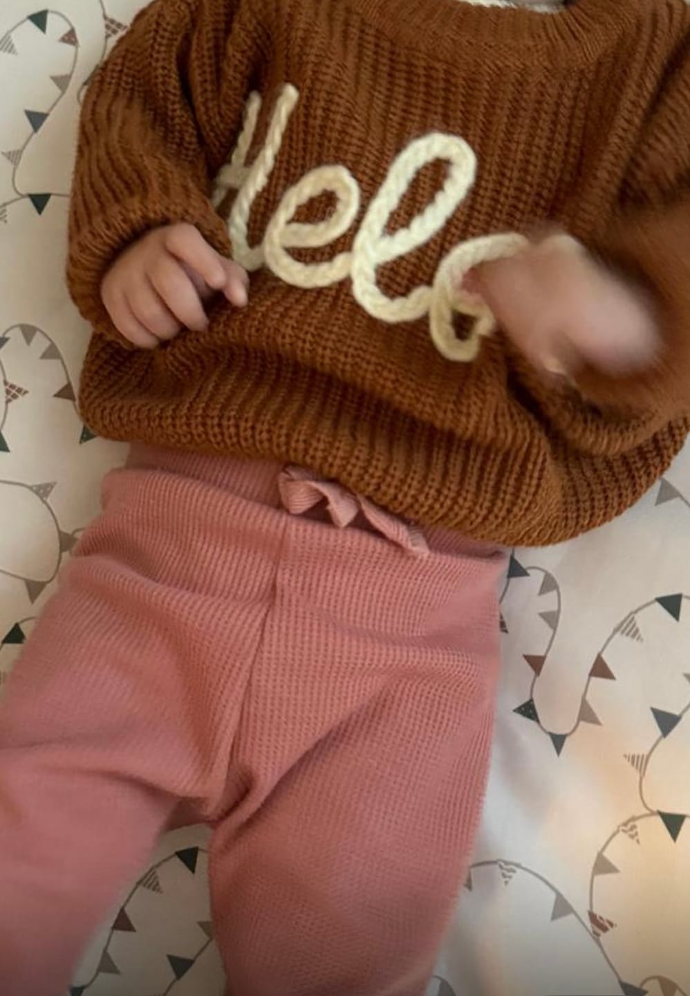 Customer photo review of Hand Knitted Personalized Sweater