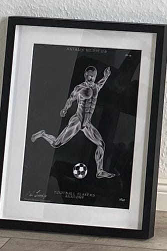 Customer photo review of Soccer Anatomy Poster - Chalkboard