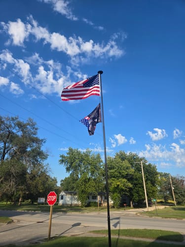 Customer photo review of Heavy Duty American Nylon Flag - Made In USA