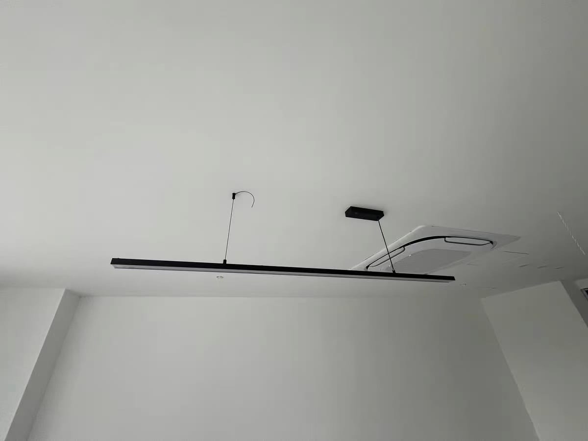 Customer photo review of WOMO Länglicher LED Kronleuchter Esstisch Schlicht-WM2011
