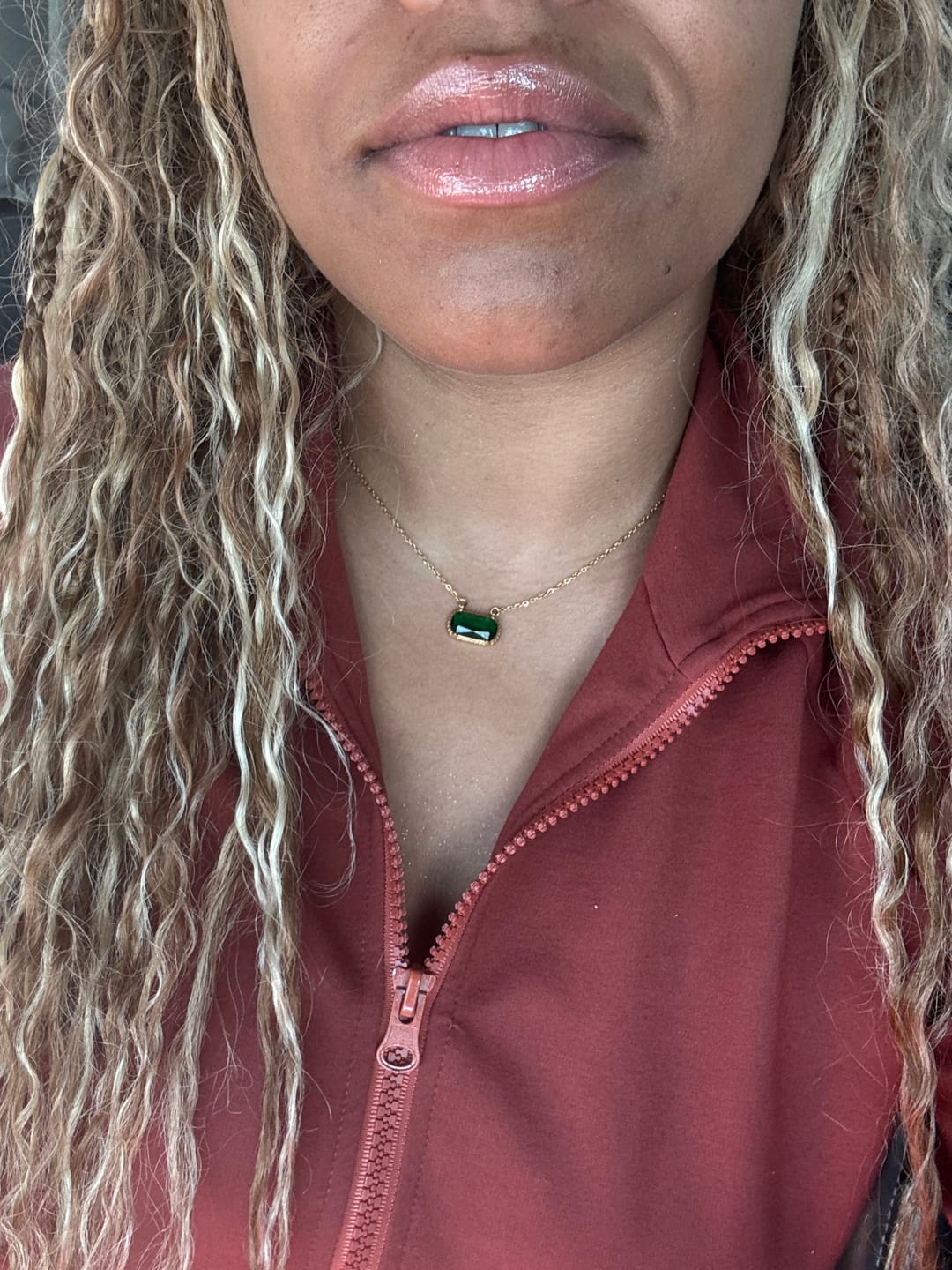 Customer photo review of Stone Pendant Necklace