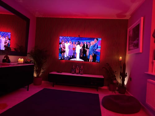 Customer photo review of Premium Acoustic Slatted Wall Panel (Multiple Colours)