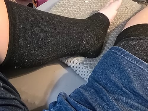 Customer photo review of Premium Anti-Fatigue Bamboo Footsleeves