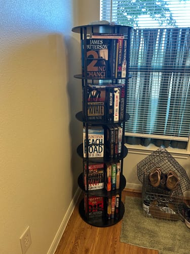 Customer photo review of Flycity 3-5 Tier Rotating Bookshelf With 360° Spinning Display