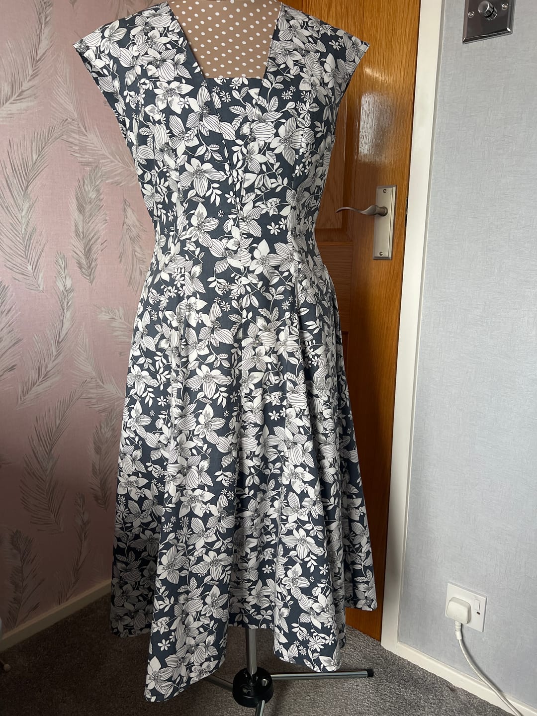 Customer photo review of Large Sketched Flowers Cotton Poplin Fabric
