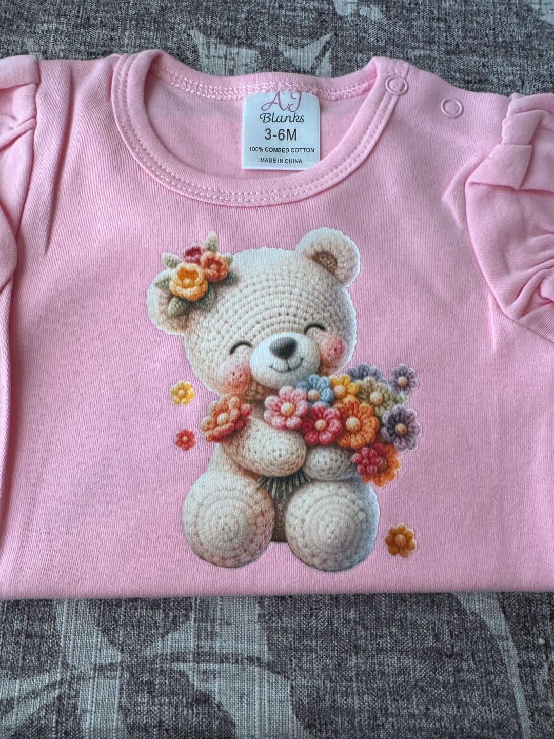 Customer photo review of Girl's Ruffle Short Sleeve Bodysuits