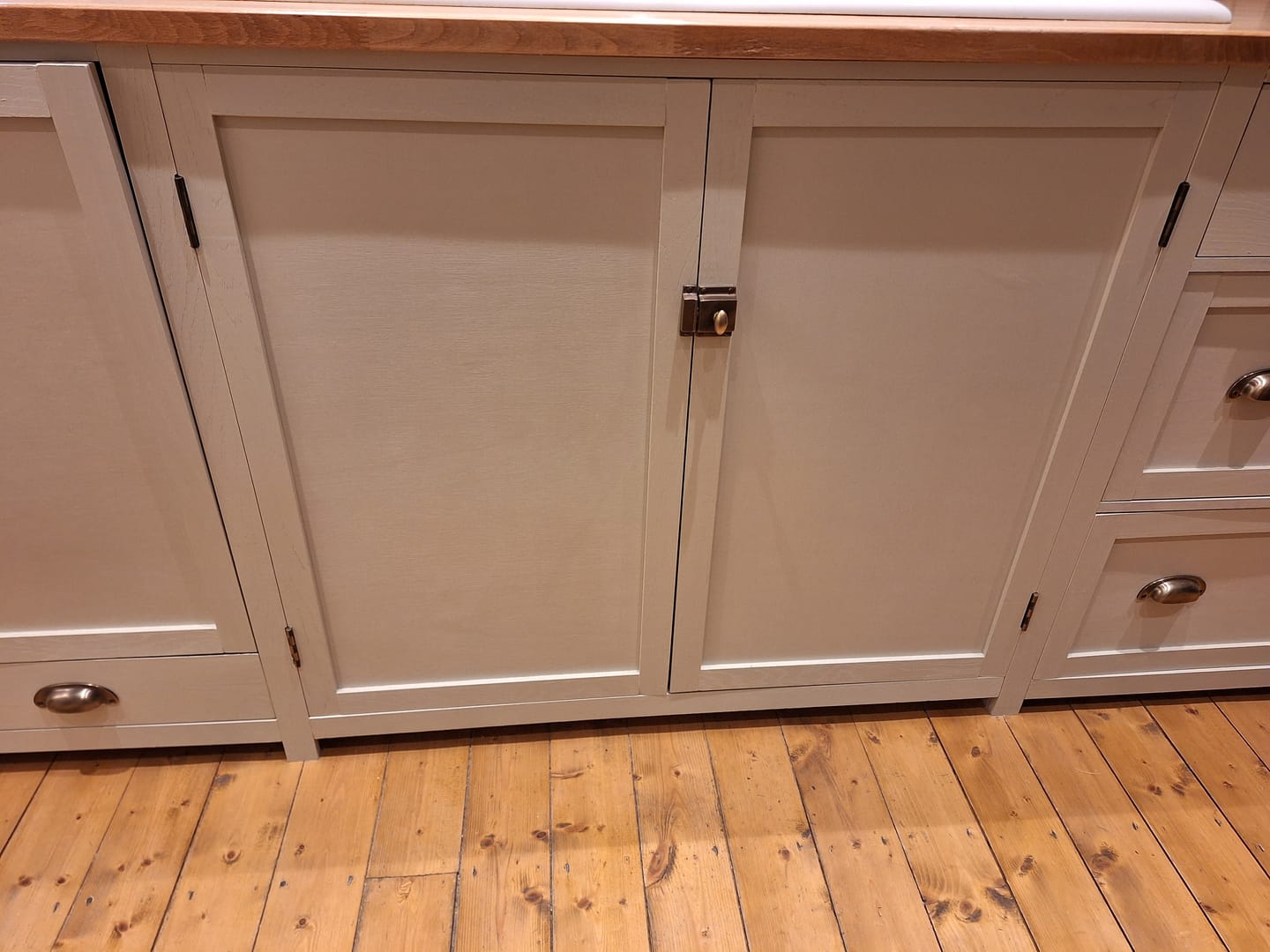 Customer photo review of Classic Aged Brass Cupboard Handles