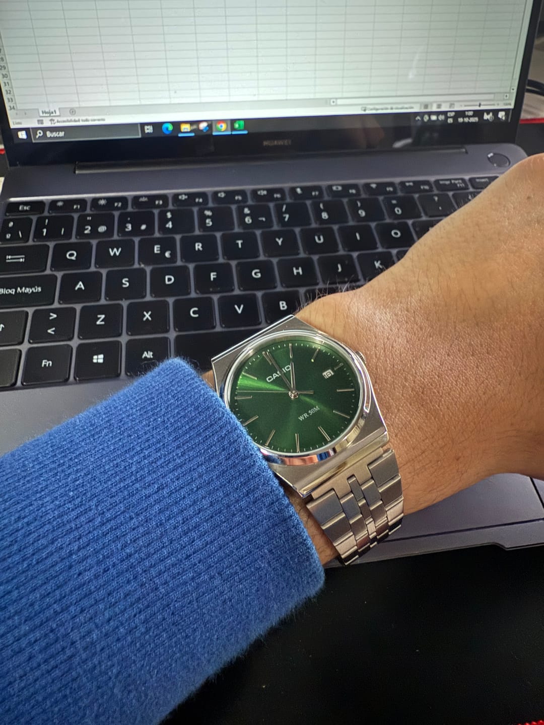 Customer photo review of Reloj Casio Análogo MTP-B145D-3AV Verde 35mm