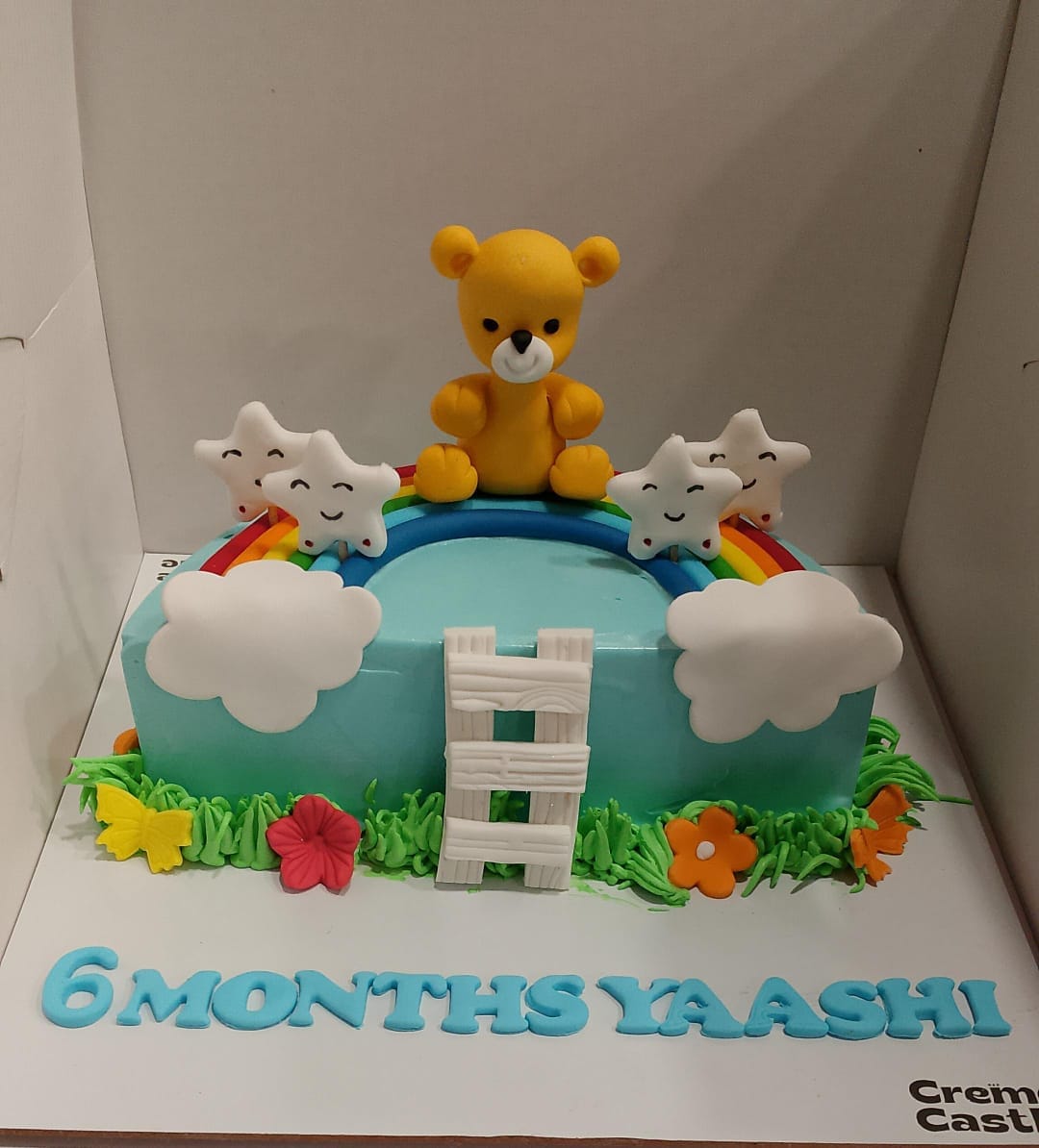 Customer photo review of Teddy Half Design Cake